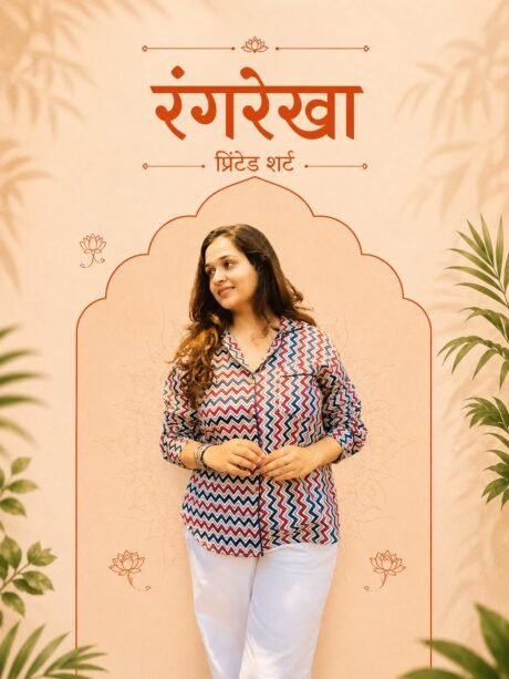 rangrekha printed cotton shirt – vibrant everyday comfort
